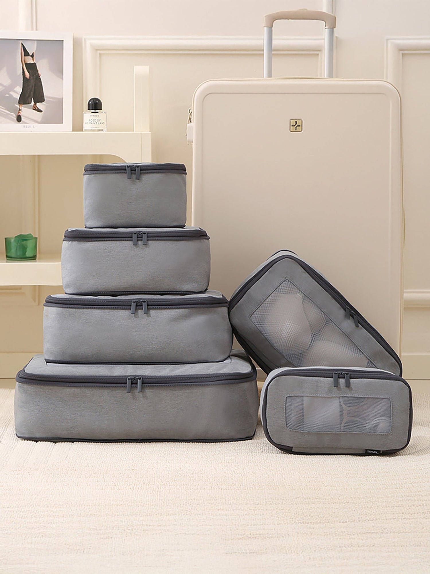 Recycled Silk 6-Piece Travel Toiletry Set by LINTICO