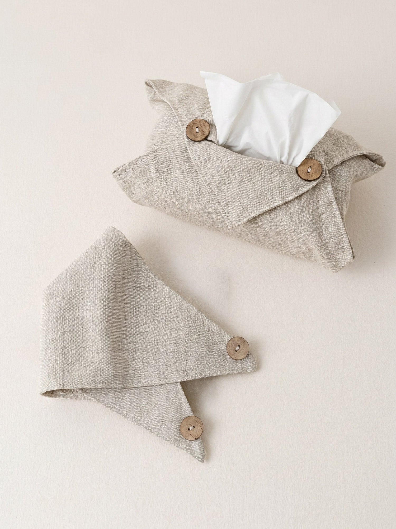 Linen Tissue Box Storage Cover