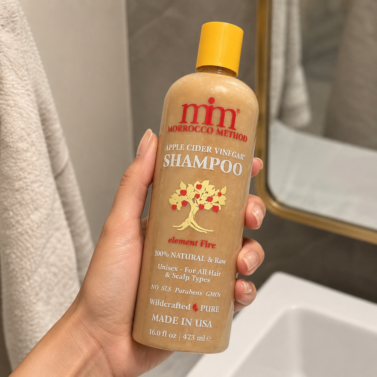 Apple Cider Vinegar Shampoo by Morrocco Method International