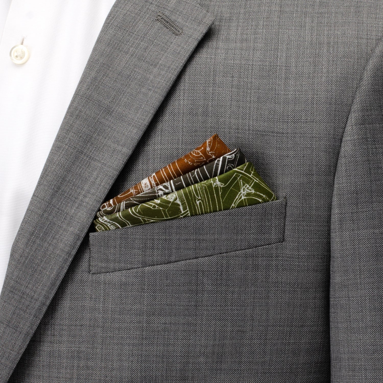 Antique Clock Gradient Pocket Square by Cufflinks.com
