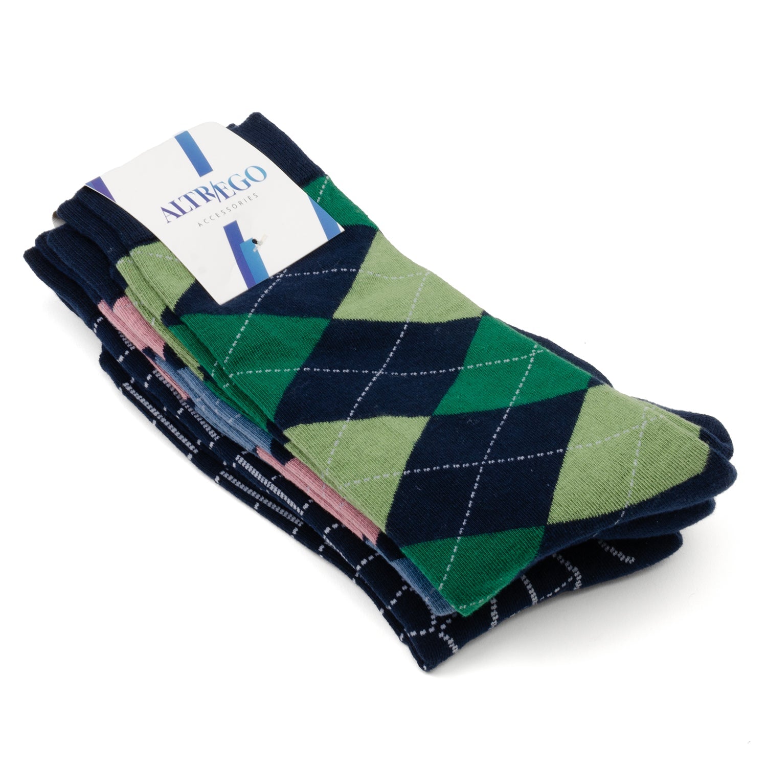 Argyle Hidden Message Sock Set by Cufflinks.com
