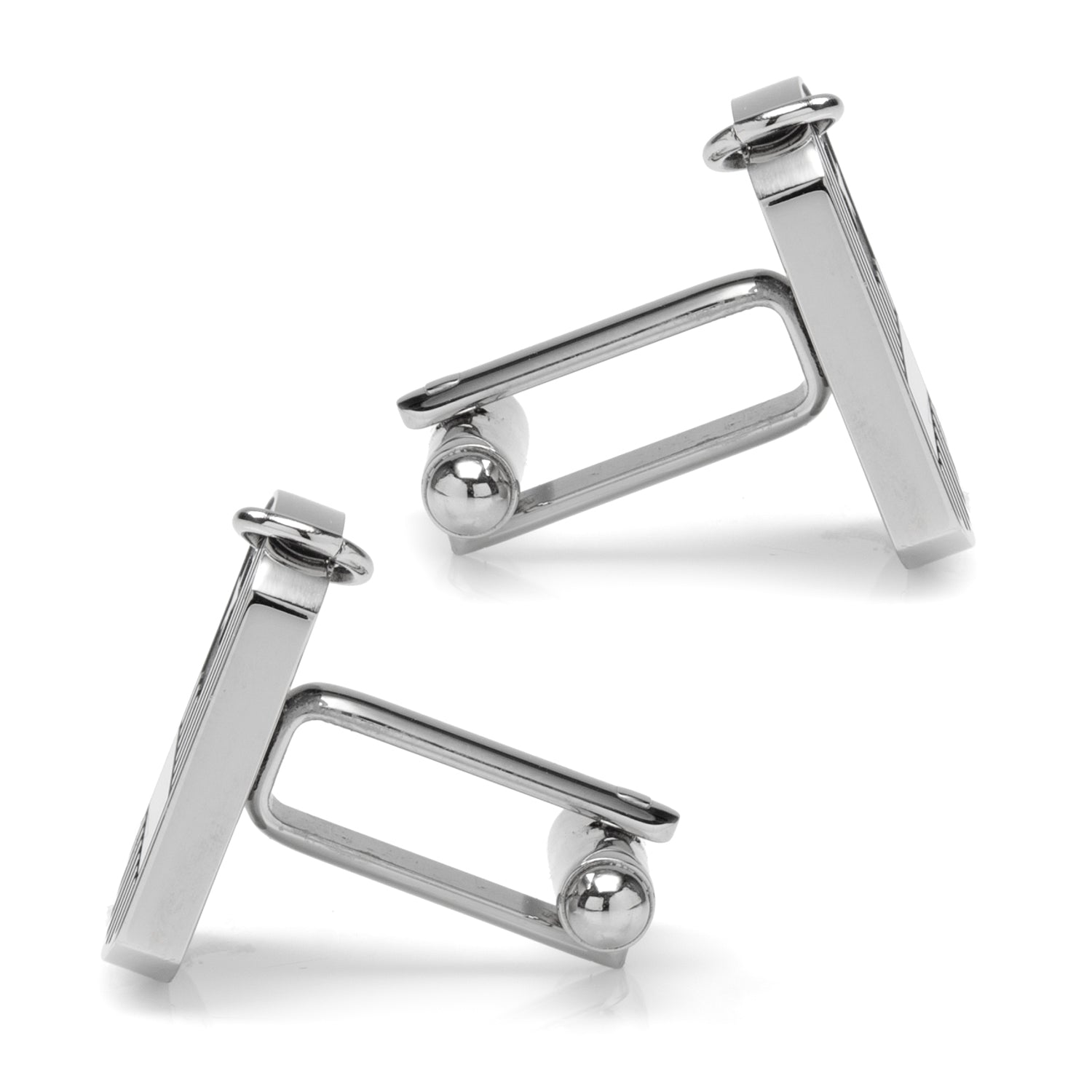 Antique Silver Military Tag Cufflinks by Cufflinks.com