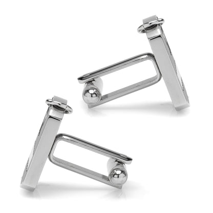Antique Silver Military Tag Cufflinks by Cufflinks.com