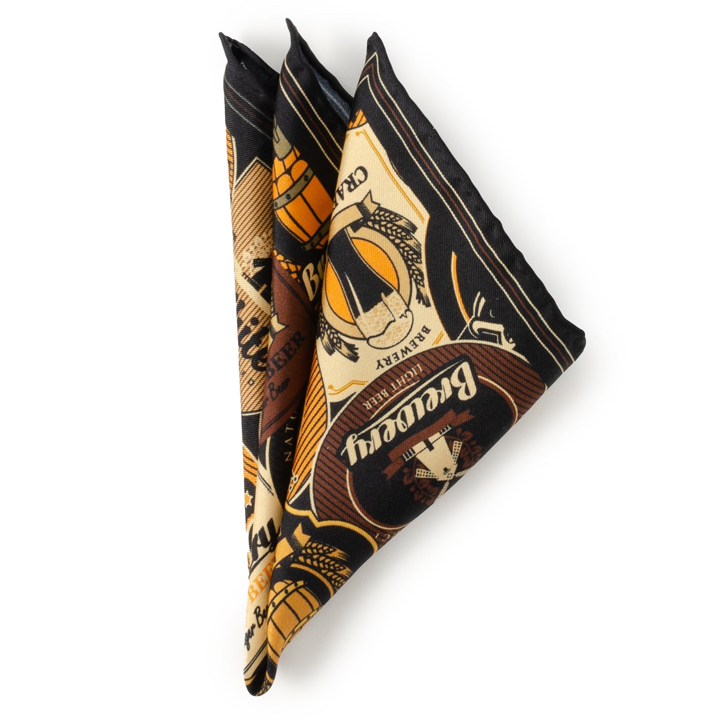 Beer Aficionado Black Multi Pocket Square by Cufflinks.com
