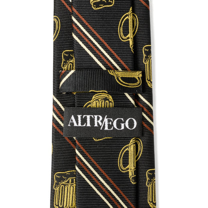 Beer Aficionado Black Striped Mens Tie by Cufflinks.com