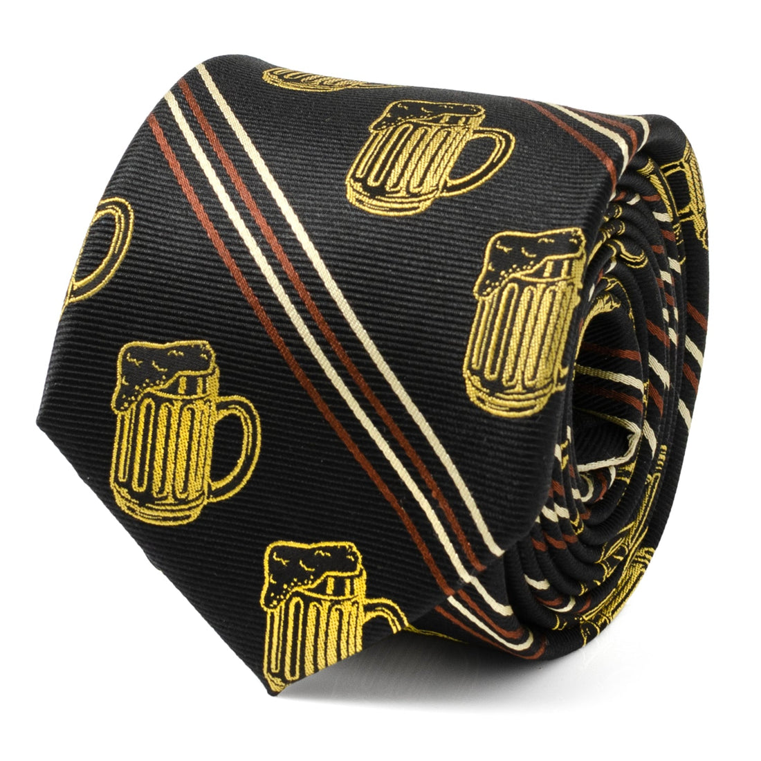 Beer Aficionado Black Striped Mens Tie by Cufflinks.com