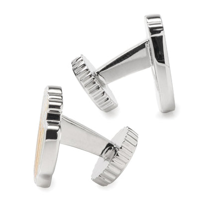 Beer Hidden Message Silver Cufflinks by Cufflinks.com