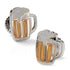Beer Hidden Message Silver Cufflinks by Cufflinks.com