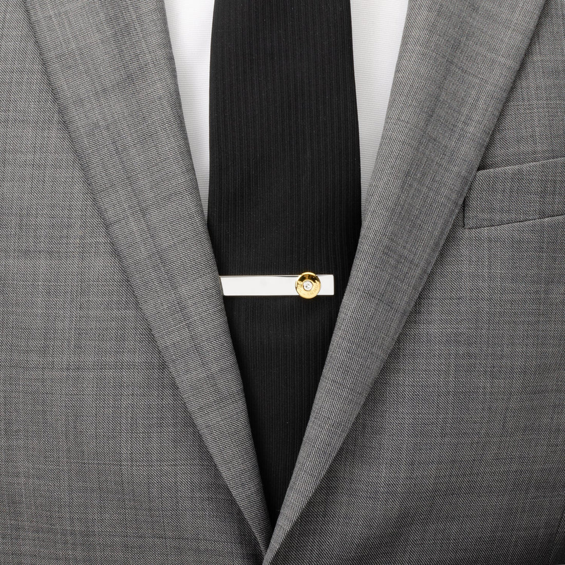 Bullet Silver Tie Bar by Cufflinks.com