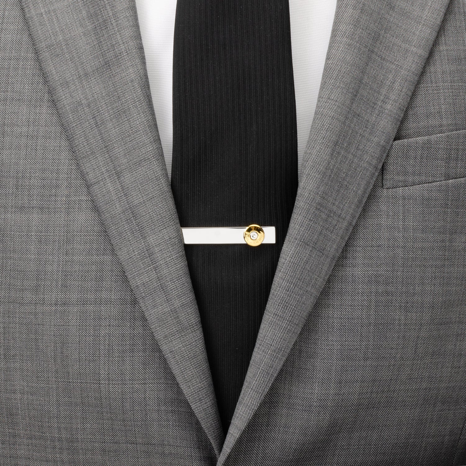 Bullet Silver Tie Bar by Cufflinks.com