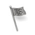 Golf 18th Hole Antique Silver Lapel Pin by Cufflinks.com