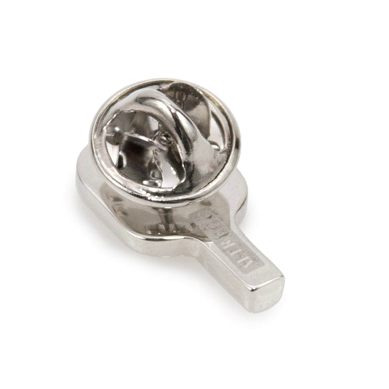 Pickleball Racket Silver Lapel Pin by Cufflinks.com