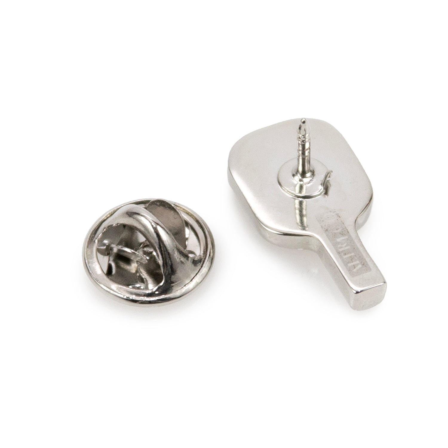 Pickleball Racket Silver Lapel Pin by Cufflinks.com
