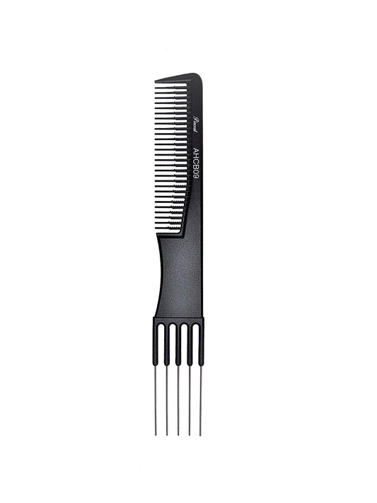 ABSOLUTE Pinccat Professional Carbon Comb - Metal Teasing Fine Tooth - DestGlow
