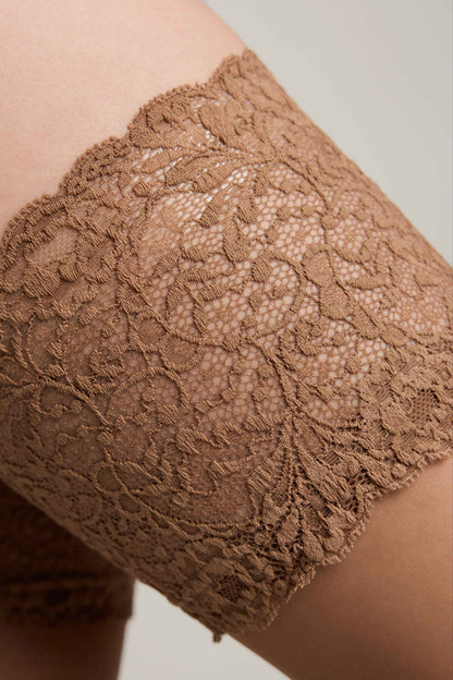 Fantasy Stockings Conte Amour - Openwork Elastic Band and Silk Effect