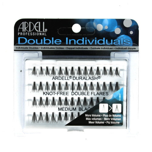 ARDELL Professional Double Individuals Knot-Free Double Flares - Medium Black 