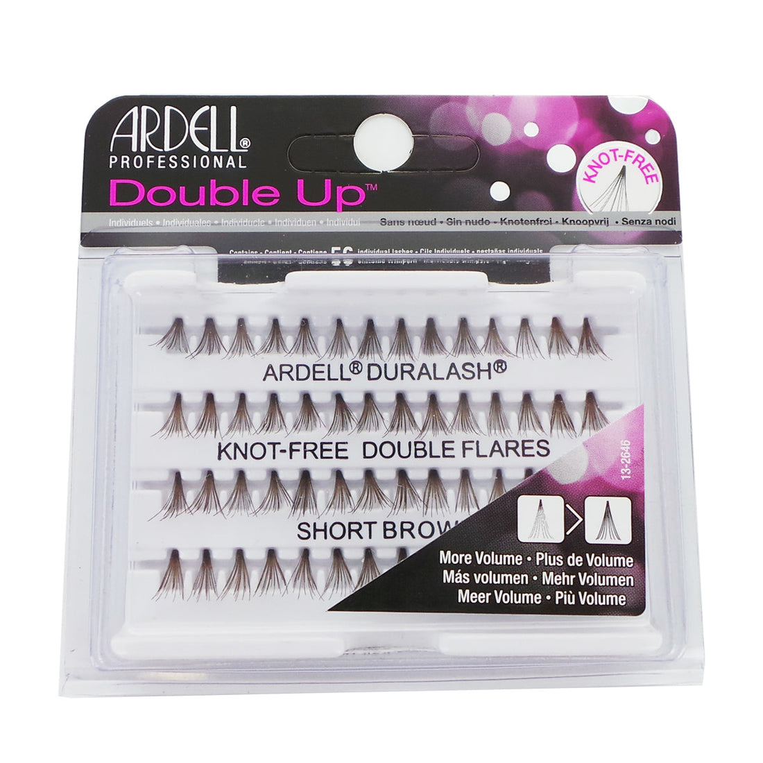 ARDELL Double Up Knot-Free Double Flares - Short Brown 