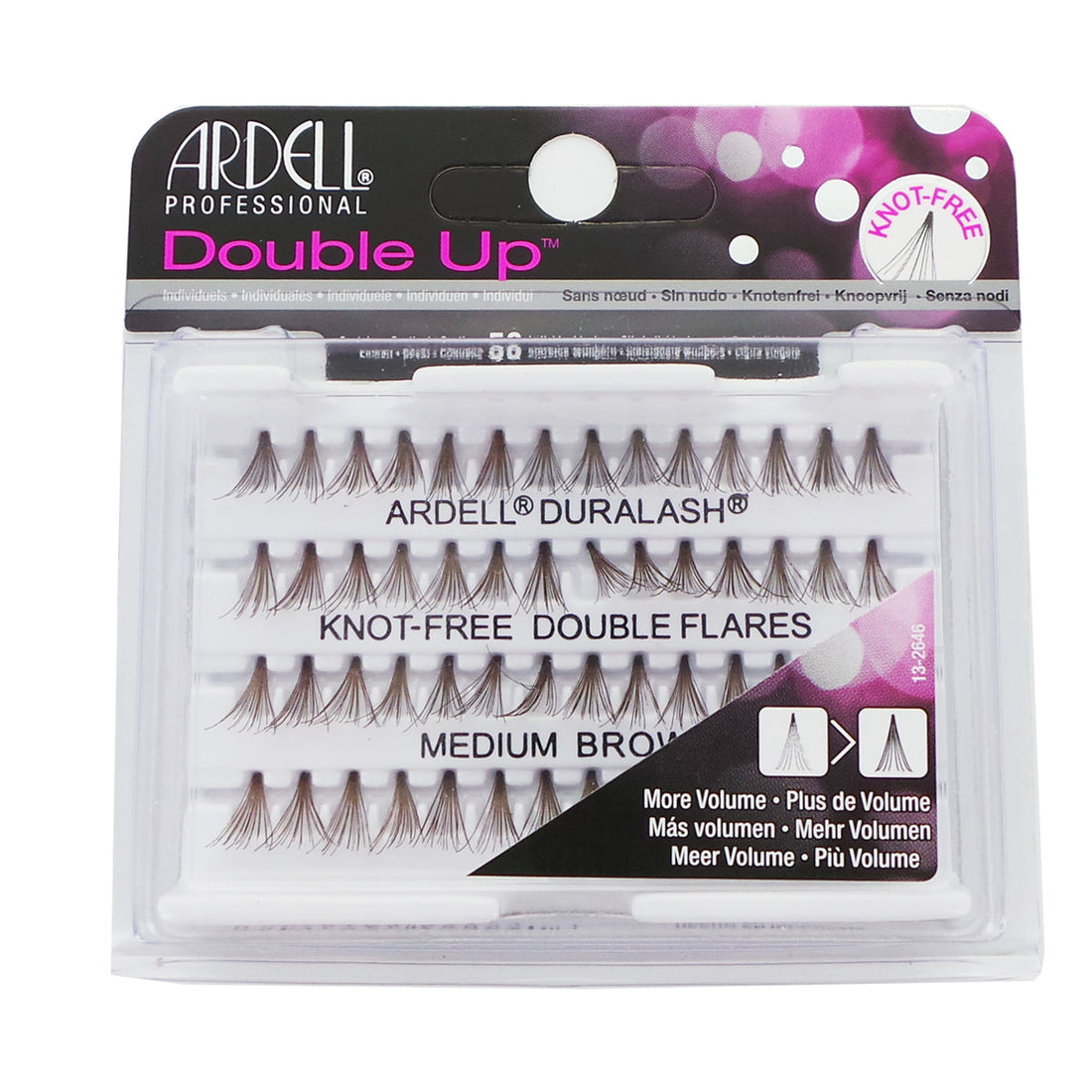 ARDELL Double Up Knot-Free Double Flares - Medium Brown 