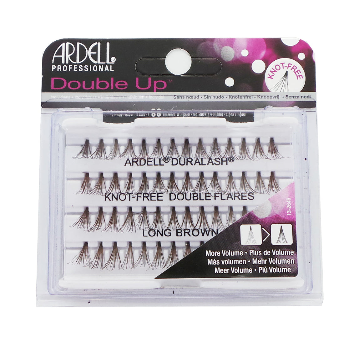 ARDELL Double Up Knot-Free Double Flares - Long Brown 