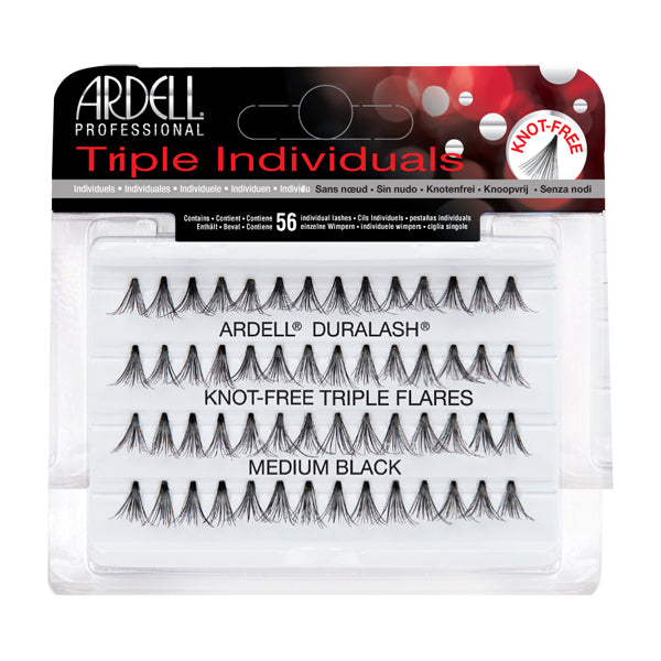 ARDELL Triple Individuals Knot-Free Triple Flares - Medium Black 