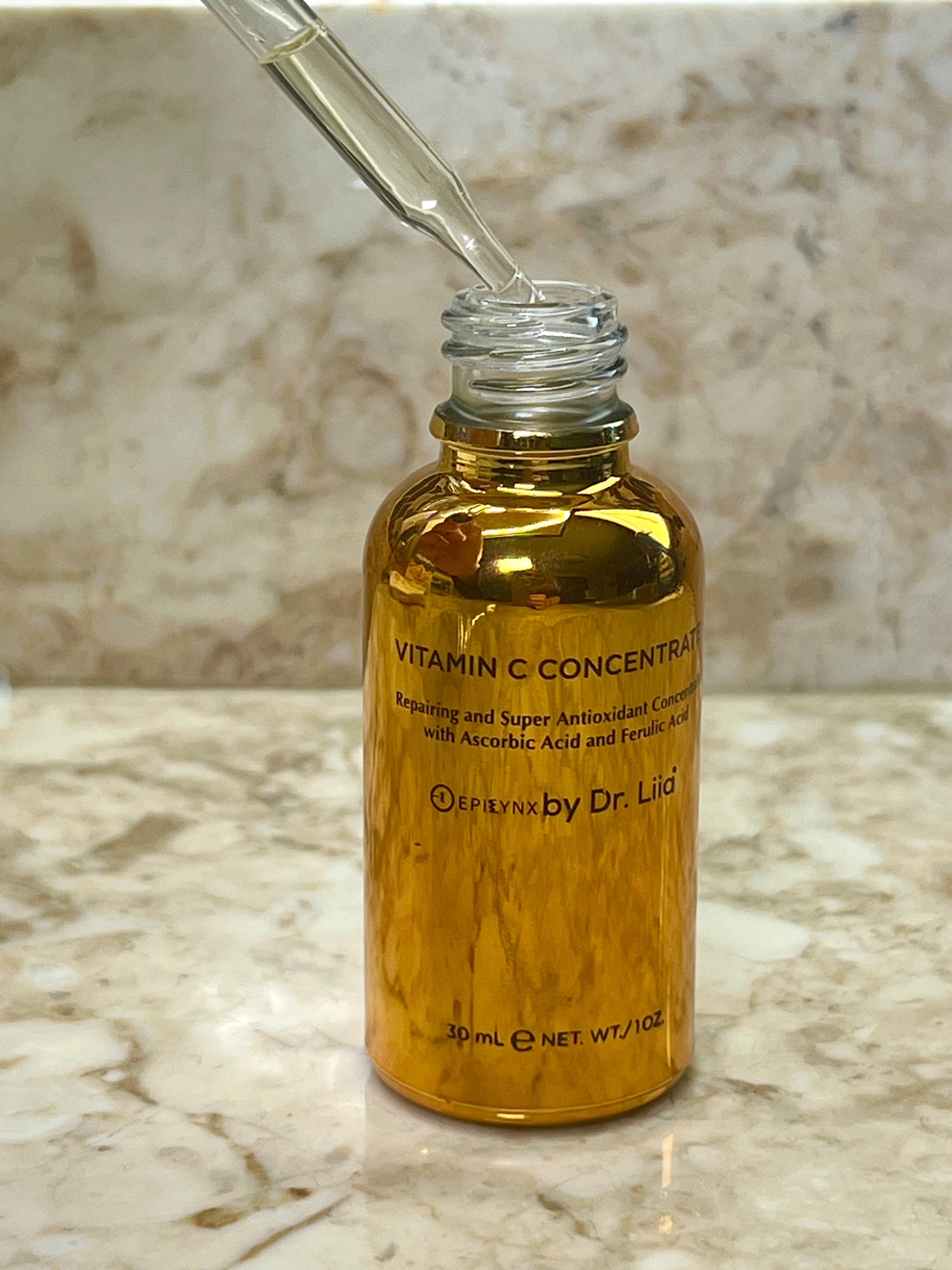 Brightening Vitamin C Glow Serum for Sensitive &amp; Dry Skin – Vegan, Gluten-Free, Anti-Aging, Fragrance-Free by EpiLynx