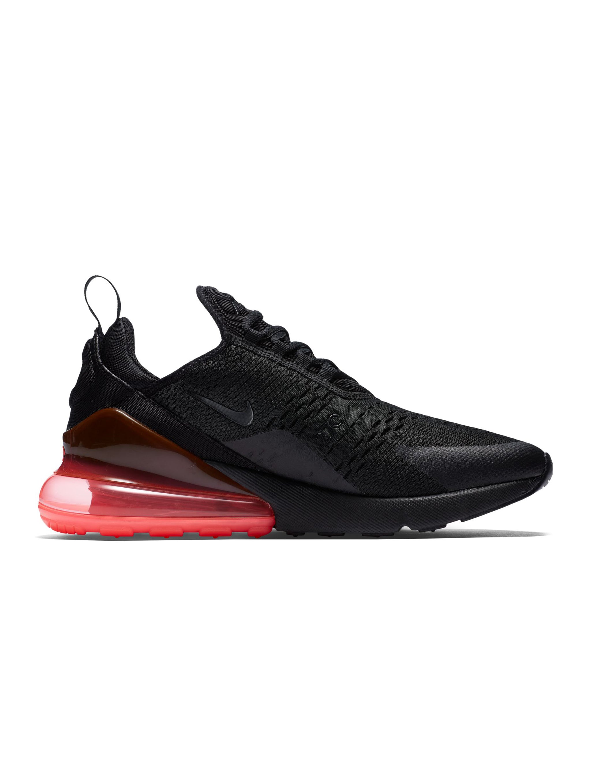 Nike Mens Air Max 270 Black/Black-Hot Punch by Denim Exchange