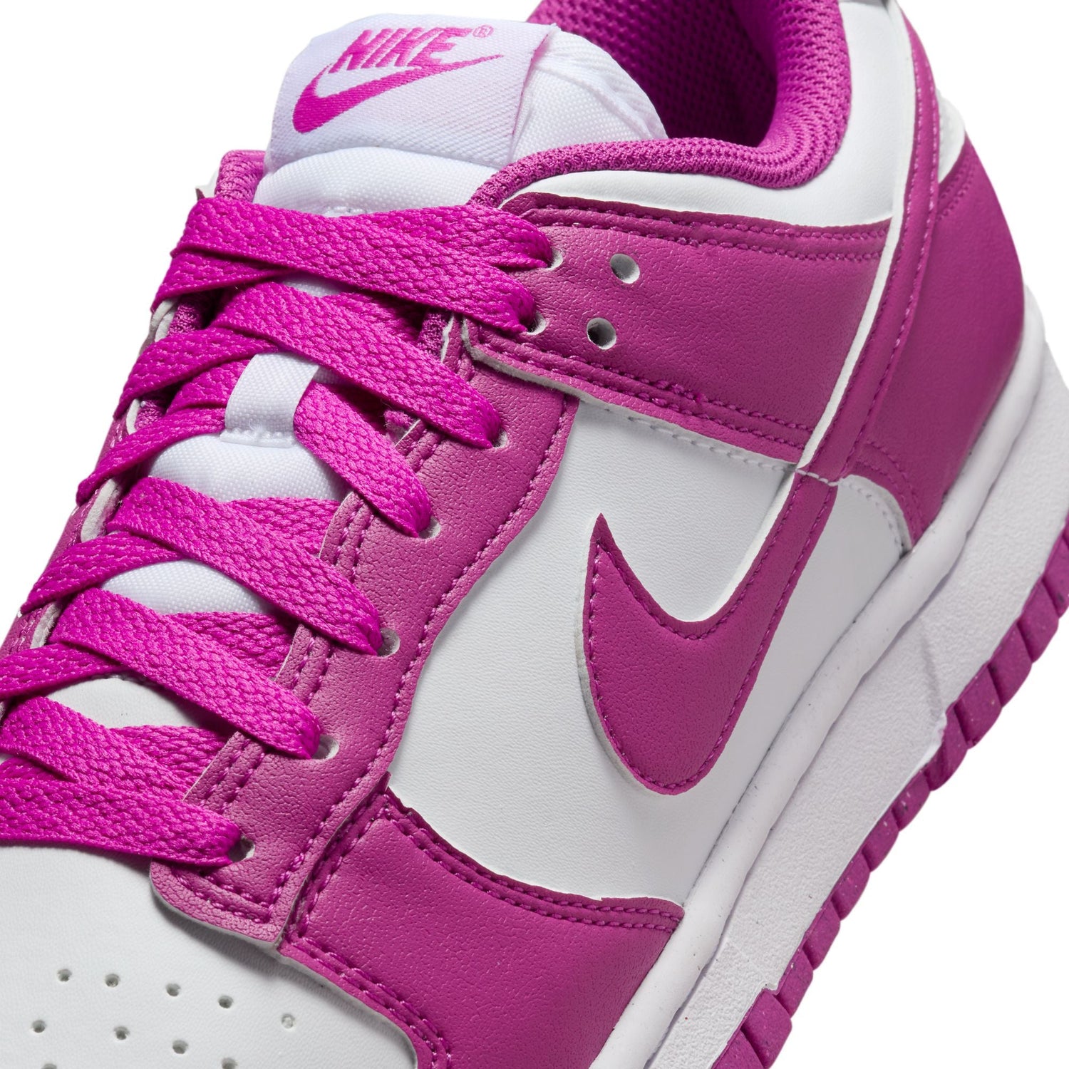 Nike Women’s Dunk Low - White/Hot Fuchsia by Denim Exchange