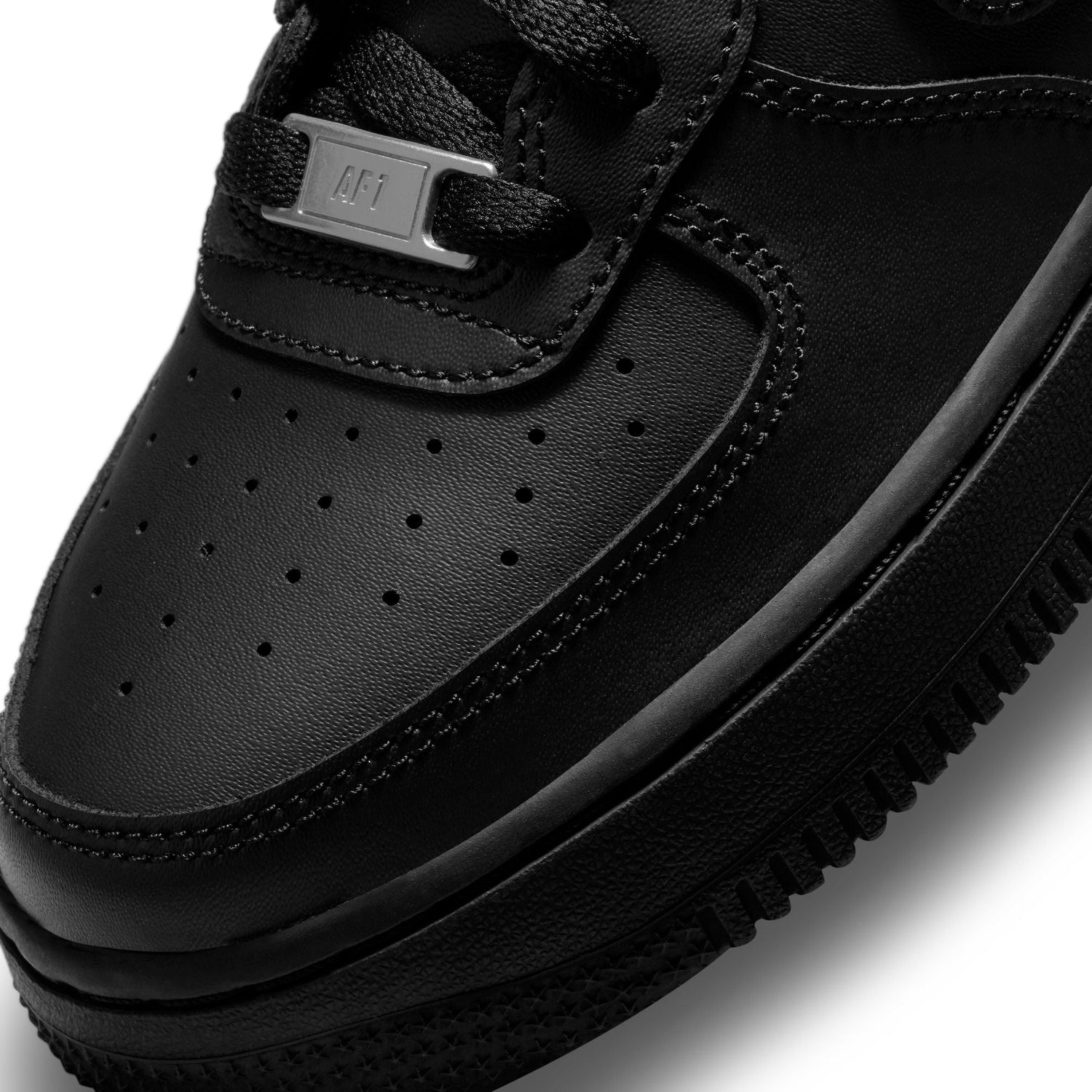 Nike Big Kids Air Force 1 Le - Black/Black by Denim Exchange