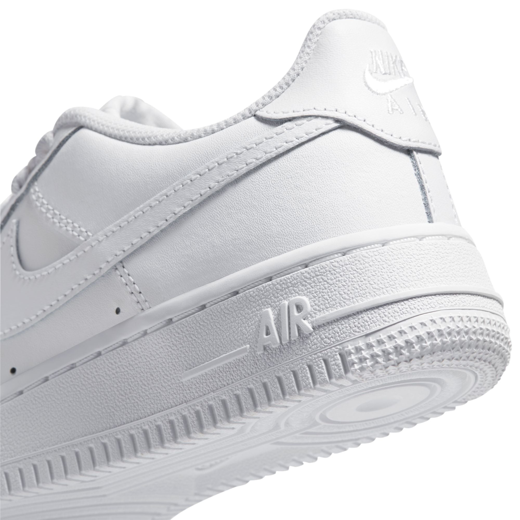 Nike Big Kids Air Force 1 LE – Triple White by Denim Exchange
