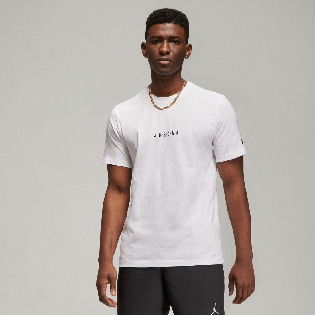 Air Jordan Mens Air Tee - White/Black by Denim Exchange