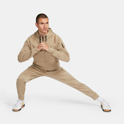 Nike Mens Therma Full Zip Fitness Top - Khaki by Denim Exchange