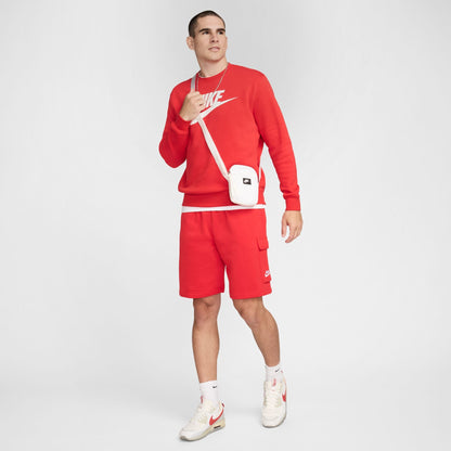 Nike Mens Sportswear Club Fleece Crewneck - University Red by Denim Exchange