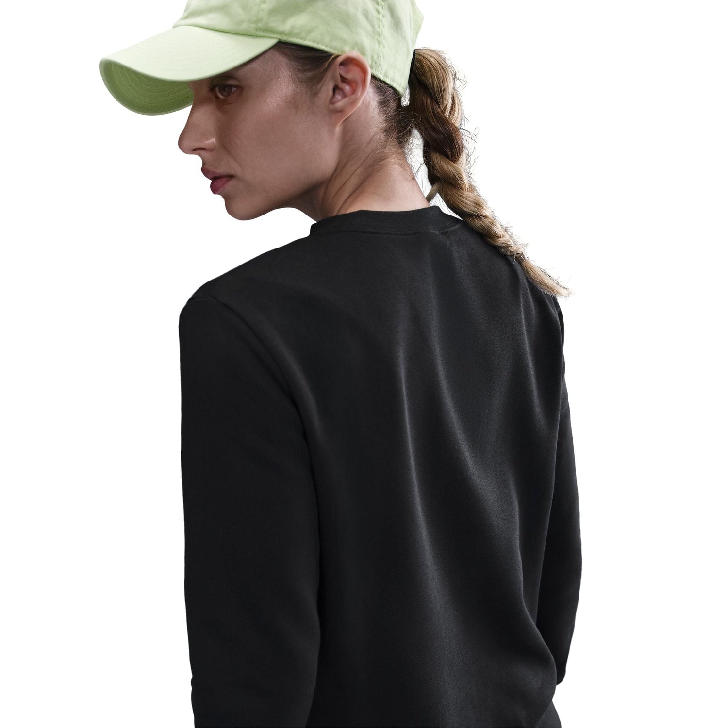 Nike Womens Club Fleece Crewneck - Black/White by Denim Exchange
