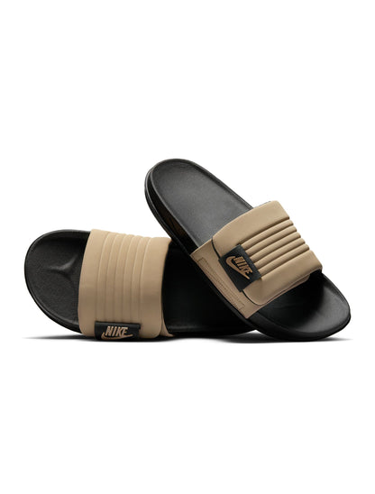 Nike Mens Offcourt Adjust Slides - Black/Khaki by Denim Exchange