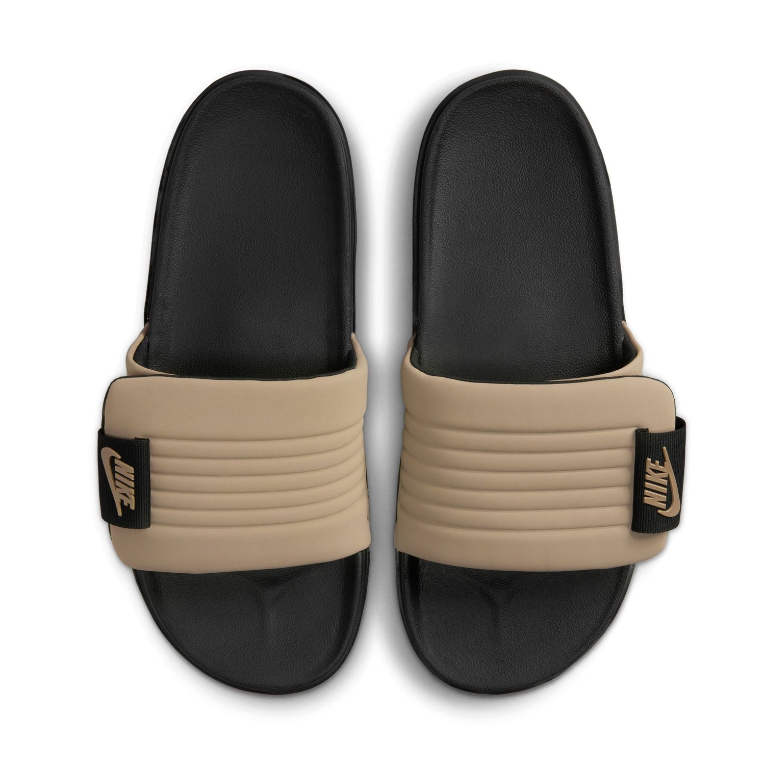 Nike Mens Offcourt Adjust Slides - Black/Khaki by Denim Exchange