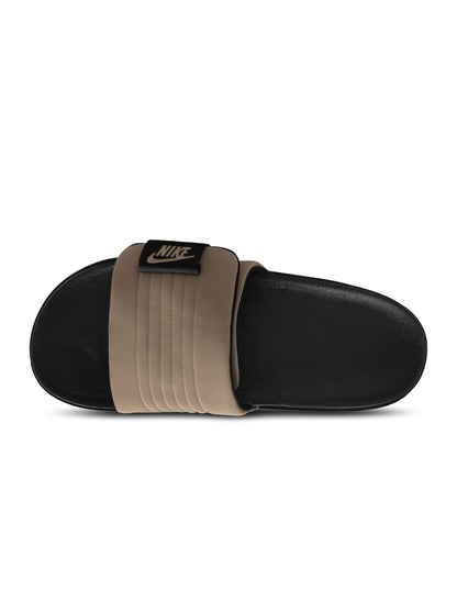 Nike Mens Offcourt Adjust Slides - Black/Khaki by Denim Exchange