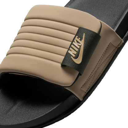 Nike Mens Offcourt Adjust Slides - Black/Khaki by Denim Exchange