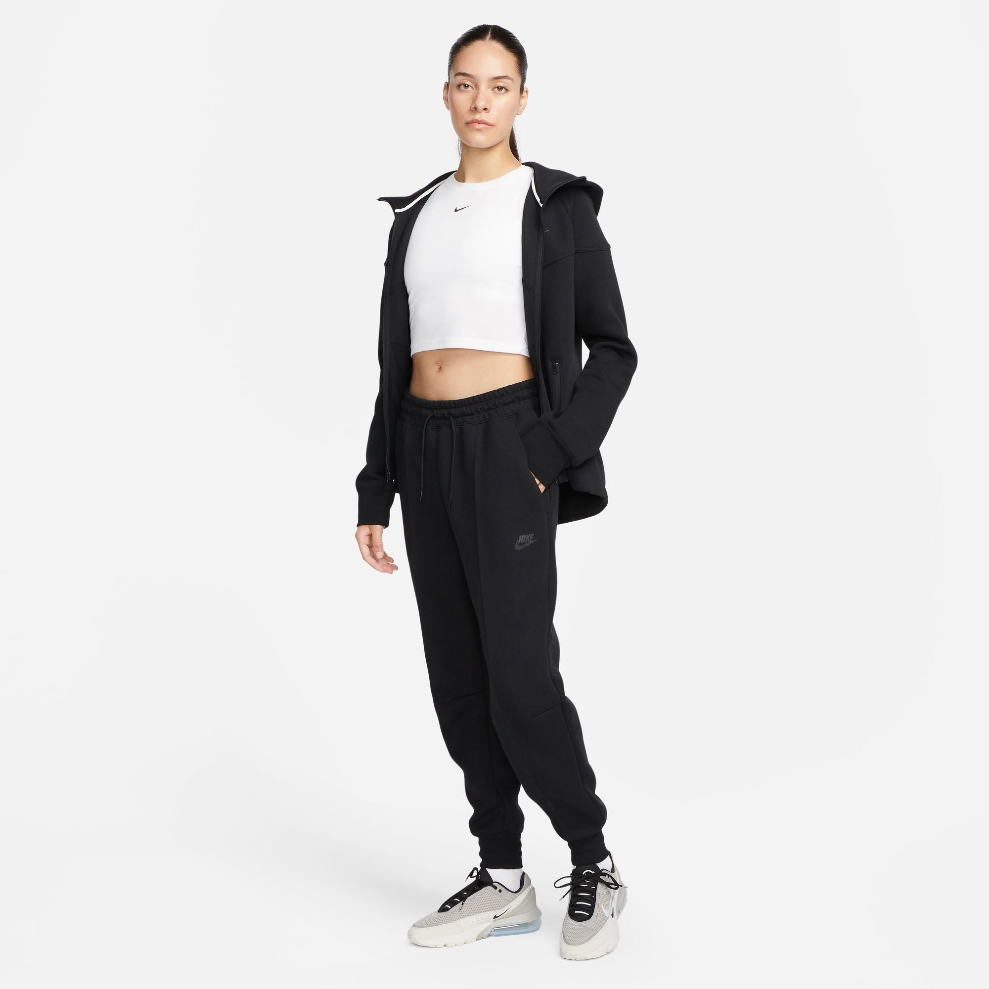 Nike Womens Sportswear Tech Fleece Windrunner - Black by Denim Exchange