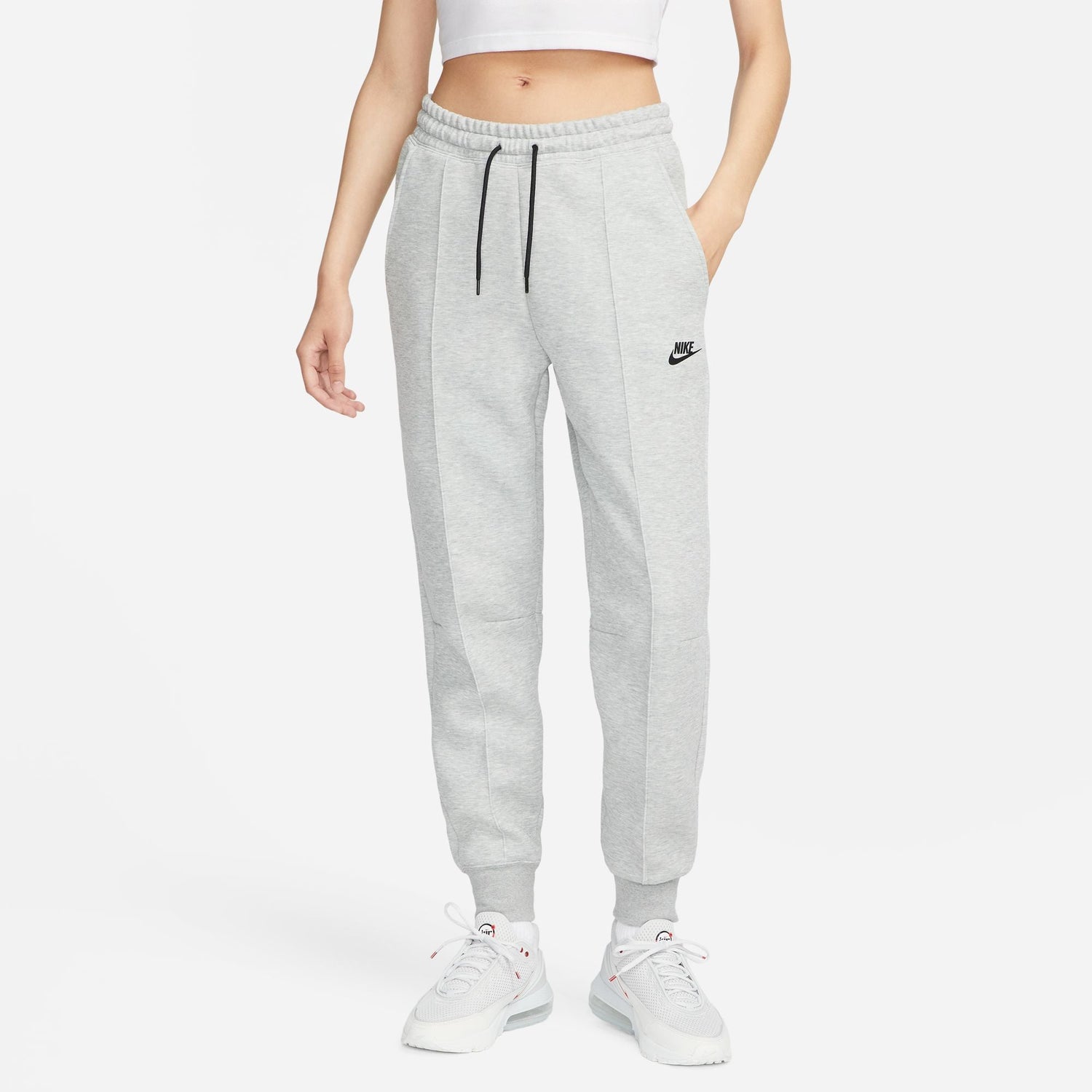Nike Womens Sportswear Tech Fleece - Dark Grey Heather/Black by Denim Exchange