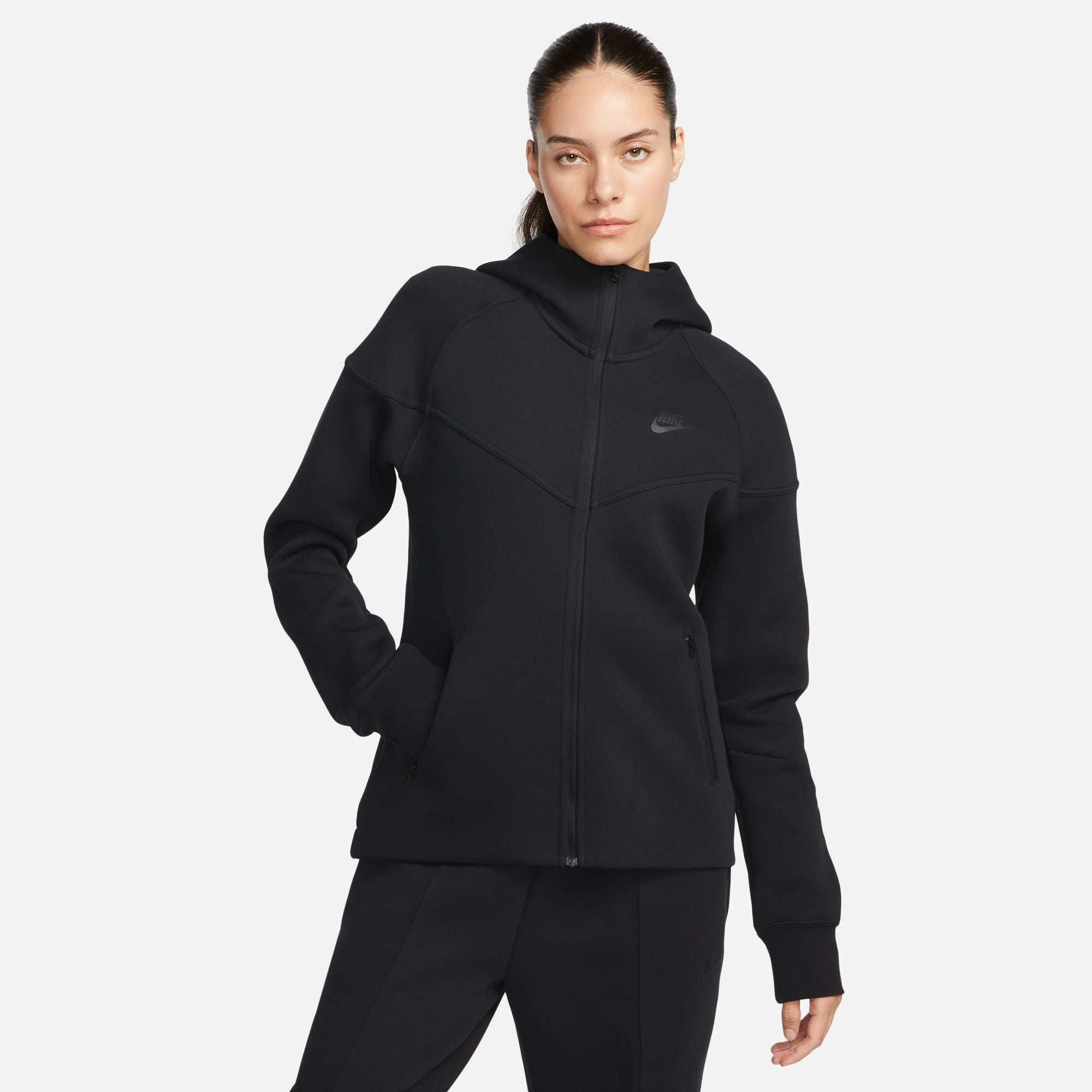 Nike Womens Sportswear Tech Fleece Hoodie - Black by Denim Exchange