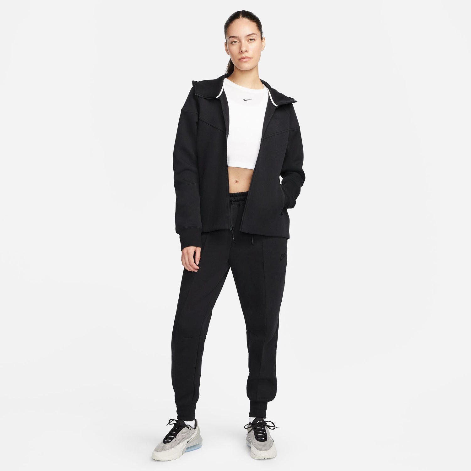 Nike Womens Sportswear Tech Fleece Hoodie - Black by Denim Exchange