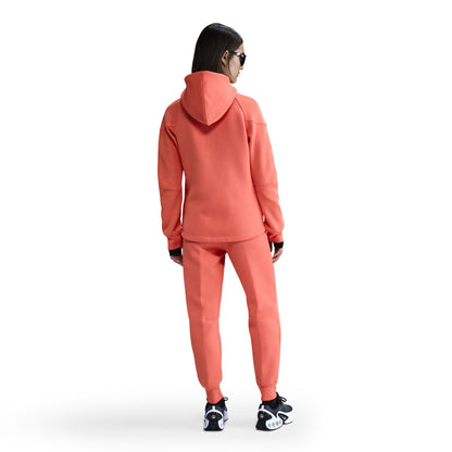 Nike Womens Sportswear Tech Fleece Windrunner Hoodie - Magic Ember/Black by Denim Exchange