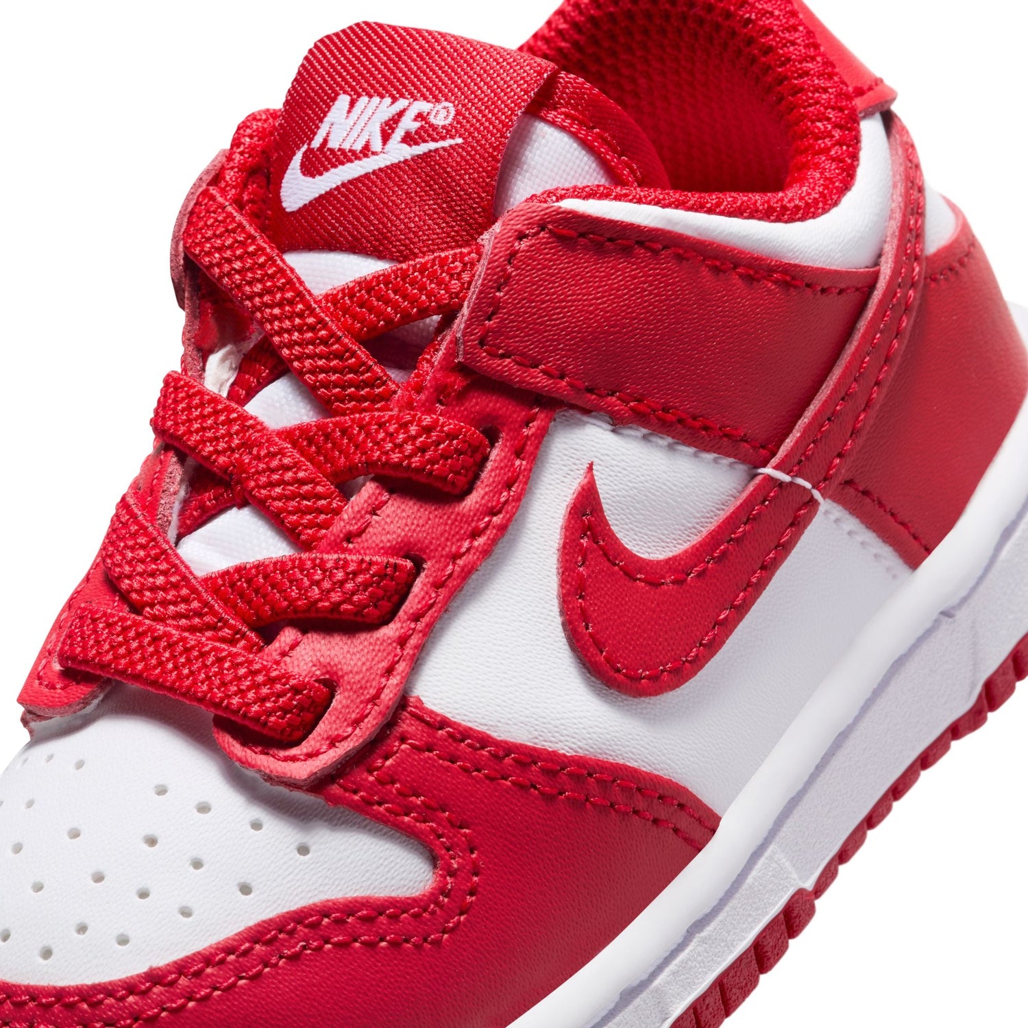 Nike (TD) Dunk Low - White/University Red by Denim Exchange