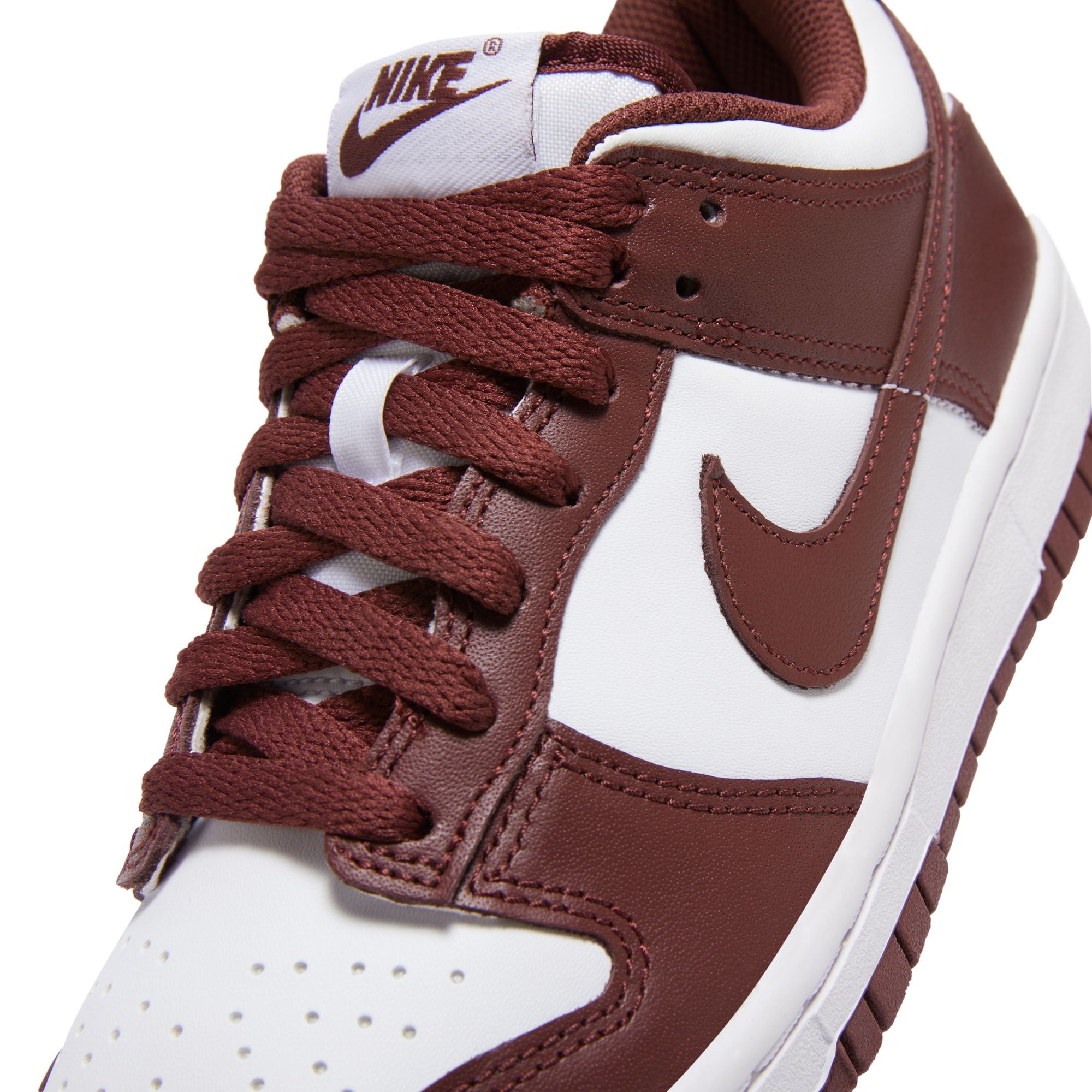 Nike Big Kids Dunk Low - White/Redwood by Denim Exchange