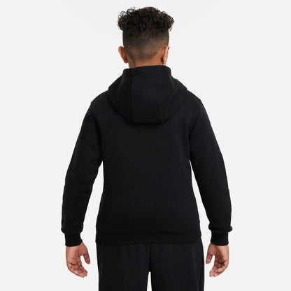 Nike Big Kids Sportswear Club Hoodie - Fleece Black/White by Denim Exchange