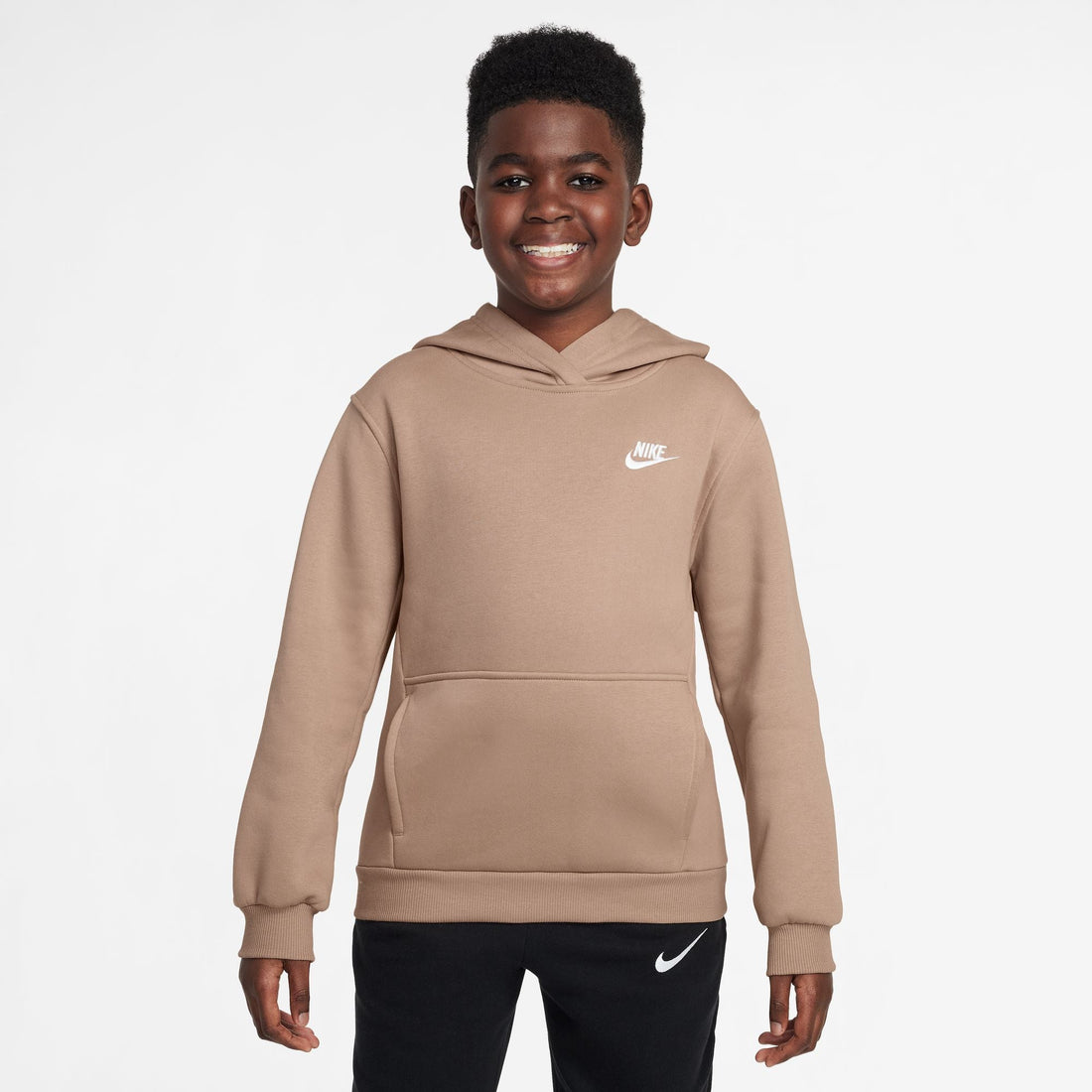 Nike Big Kids Sportswear Club Fleece Hoodie - Hemp by Denim Exchange