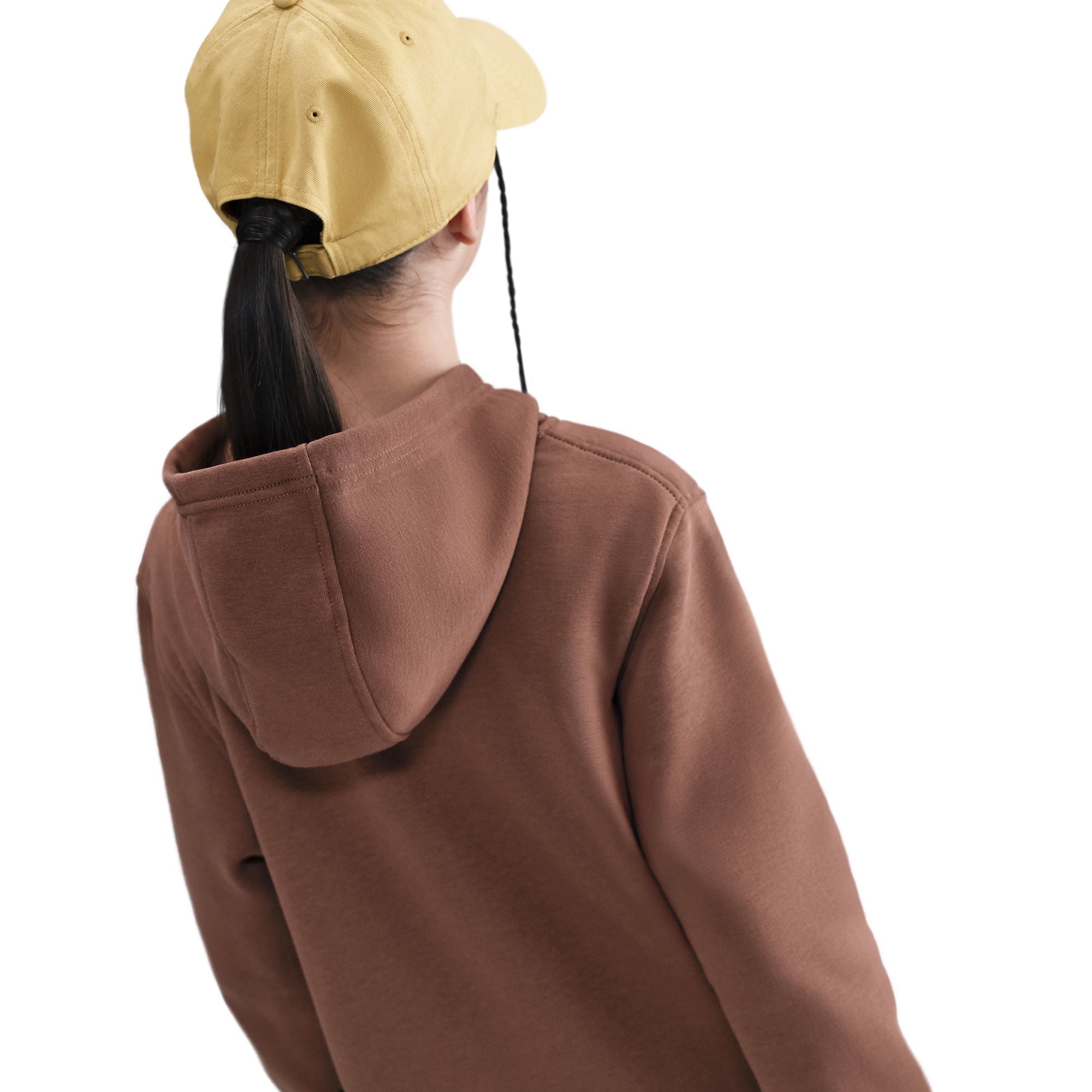 Nike Big Kids Fleece Pullover Hoodie - Fauna Brown/White by Denim Exchange