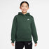 Nike Big Kids Fleece Pullover Hoodie - Fir/White by Denim Exchange