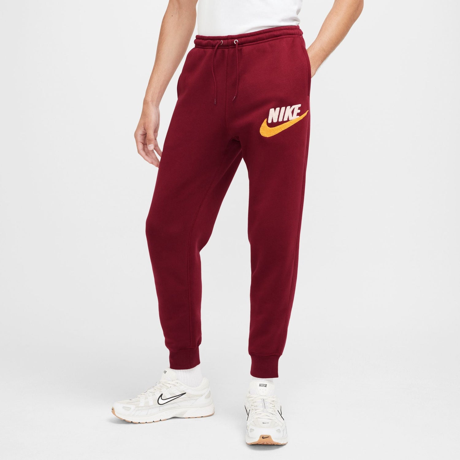 Nike Mens Club Fleece Joggers - Team Red by Denim Exchange