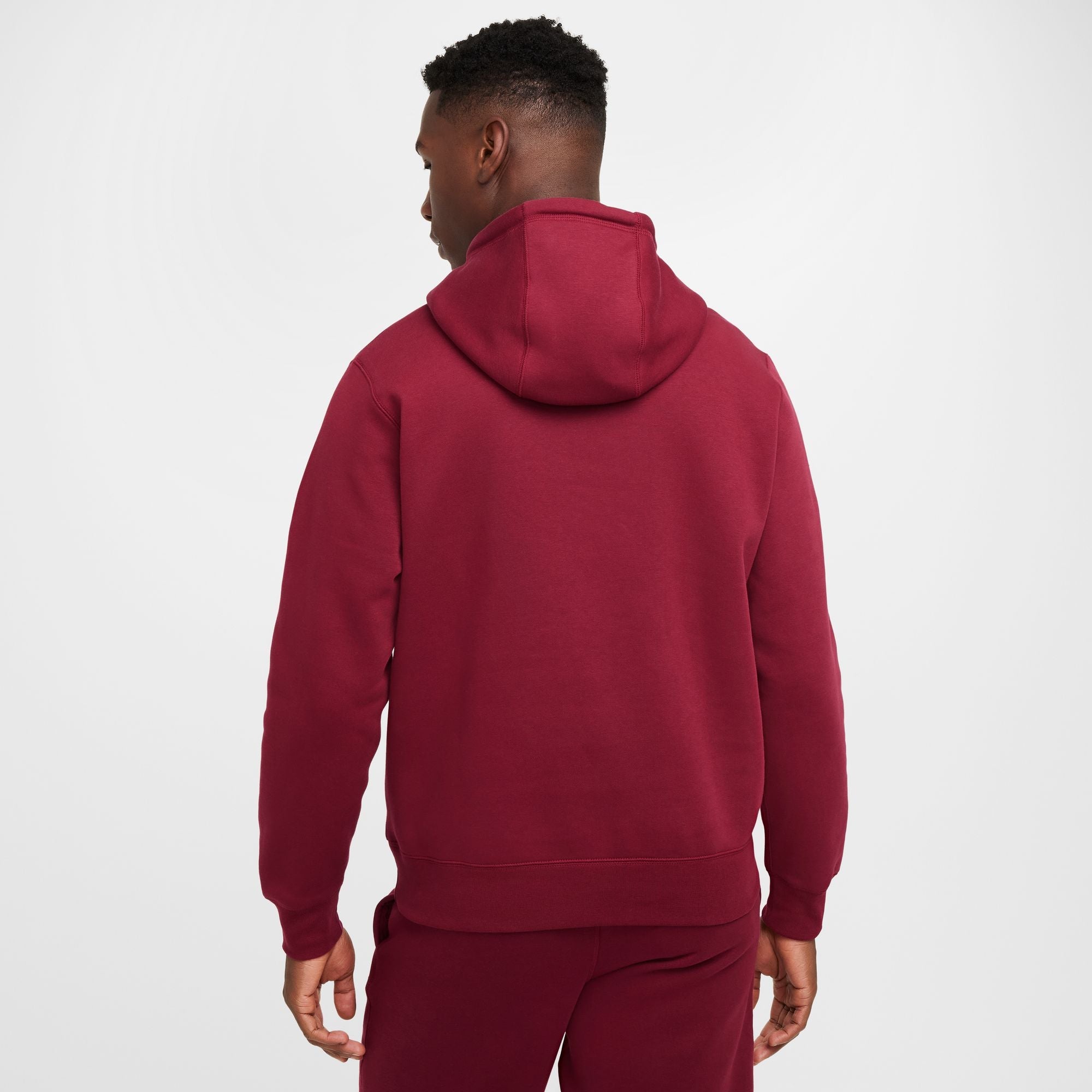 Nike Mens Club Fleece Hoodie - Team Red by Denim Exchange